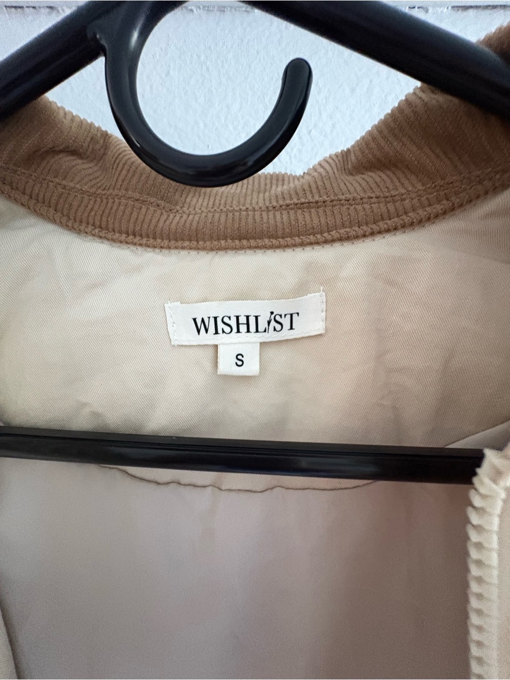 Cream Barn Jacket with Corduroy Collar - Picture 6 of 7